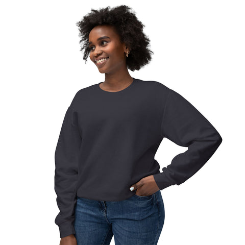Crewneck Sweatshirt — Minimal White Lightweight Pullover