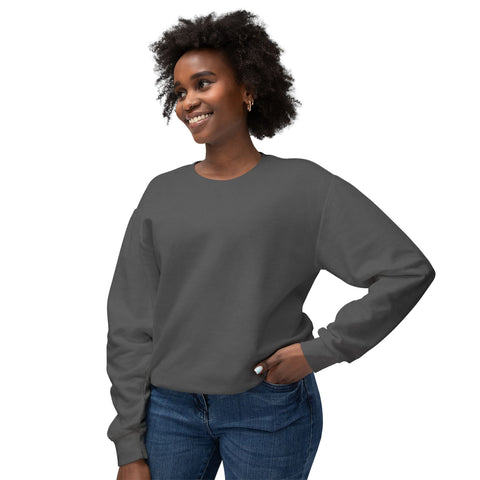 Crewneck Sweatshirt — Minimal White Lightweight Pullover