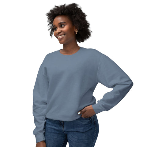 Crewneck Sweatshirt — Minimal White Lightweight Pullover