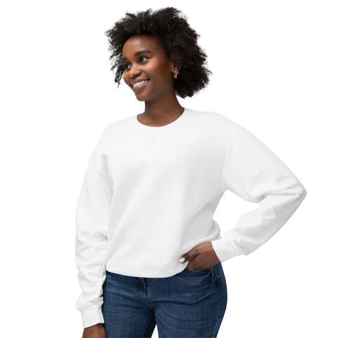 Crewneck Sweatshirt — Minimal White Lightweight Pullover