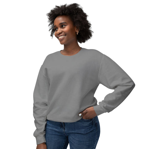 Crewneck Sweatshirt — Minimal White Lightweight Pullover