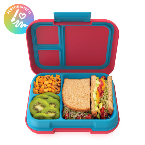 Bentgo Pop Lunch Box - Flame Red/Turquoise (Personalized)