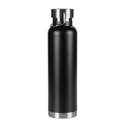 Ares Water Bottle - 22 oz, stainless steel, Black - 22oz