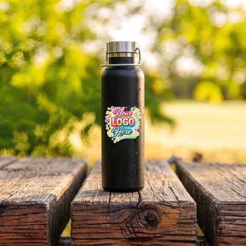Ares Water Bottle - 22 oz, stainless steel, Black - 22oz