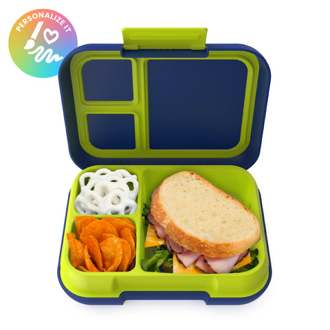 Bentgo Pop Lunch Box - Navy Blue/Chartreuse (Personalized)